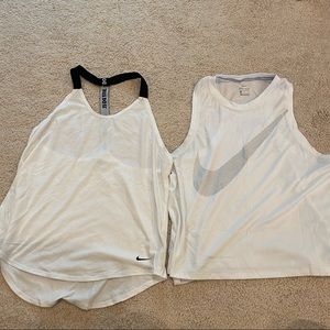 White Nike Women’s tanks - Medium